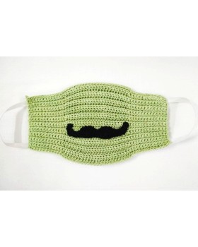 Happy Threads Handmade Crochet Masks with Moustache Motif Happy Threads Handmade Crochet Masks with Moustache Motif